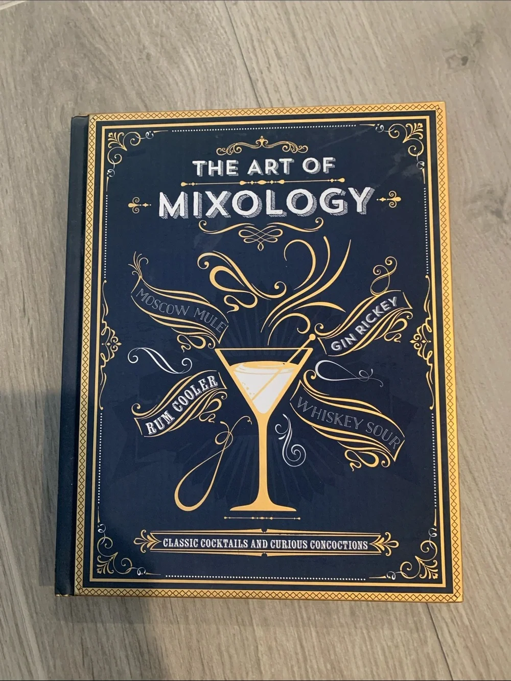 Cocktail Recipe Book - Navy Blue & Gold Foil Cover